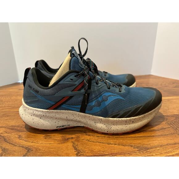 Saucony Men's Ride 15 TR Trail Running Shoes Blue - Size 10 Outdoor Footwear - Picture 2 of 9